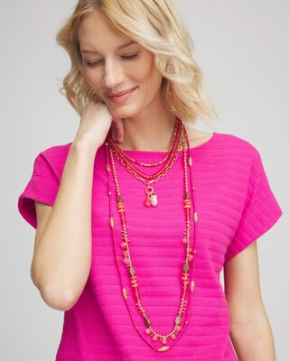 Chico's Originals Seed Bead Ocean Necklace click to view larger image.