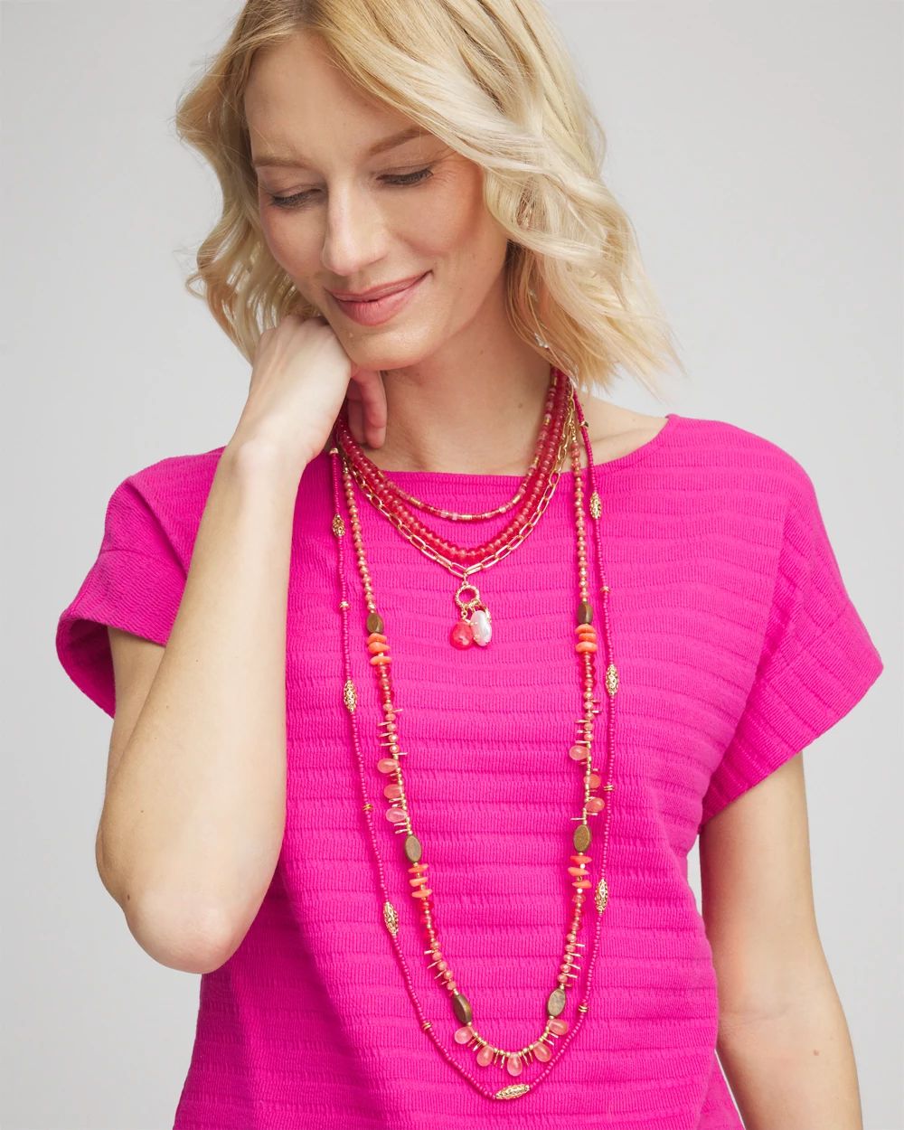 Chico's Originals Seed Bead Ocean Necklace