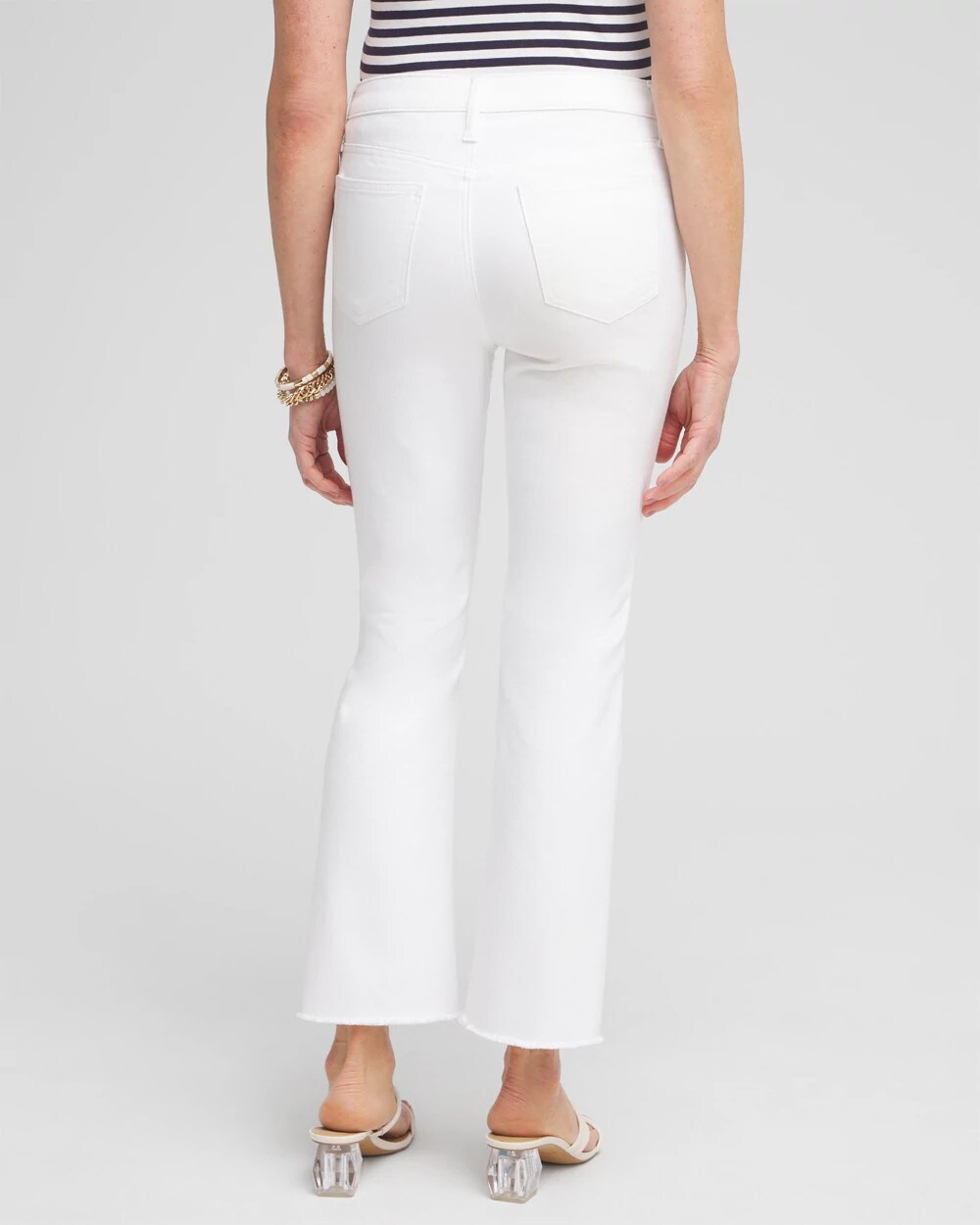 Petite No Stain Girlfriend Fray Hem Kick Flares