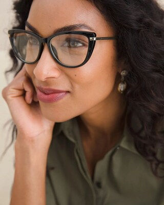 Black and Goldtone Reading Glasses