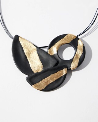 Gold Foil Pendant Necklace