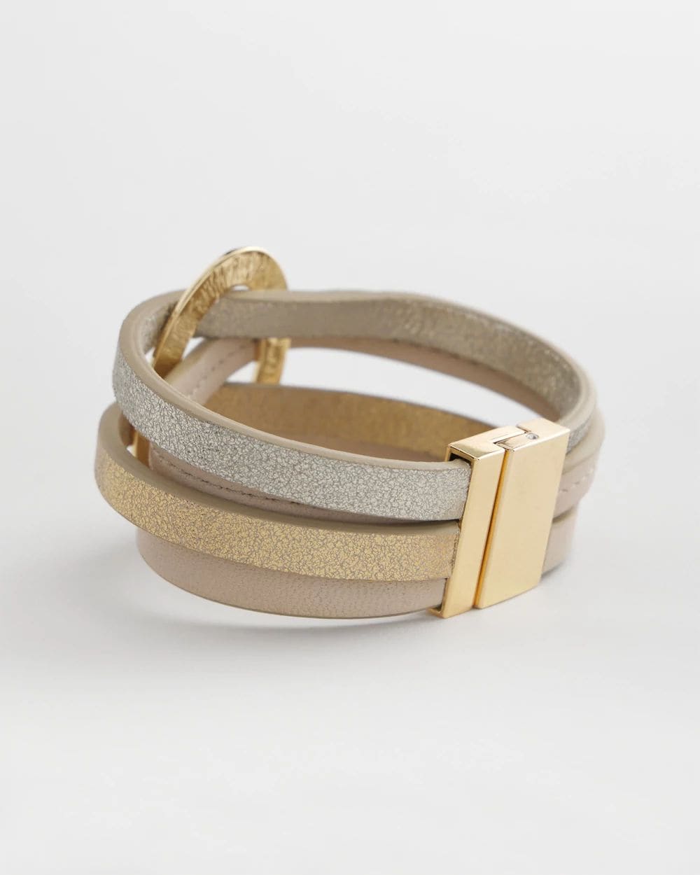 Multistrand Leather Magnetic Bracelet