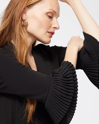 Black Label Pleat Cuff Top