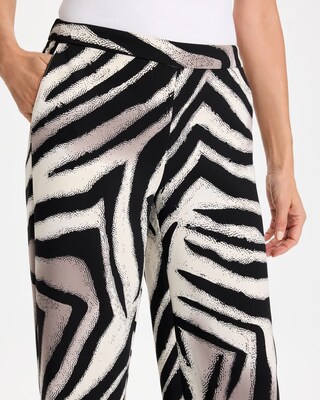 Zebra Animal Print Crepe Pants click to view larger image.