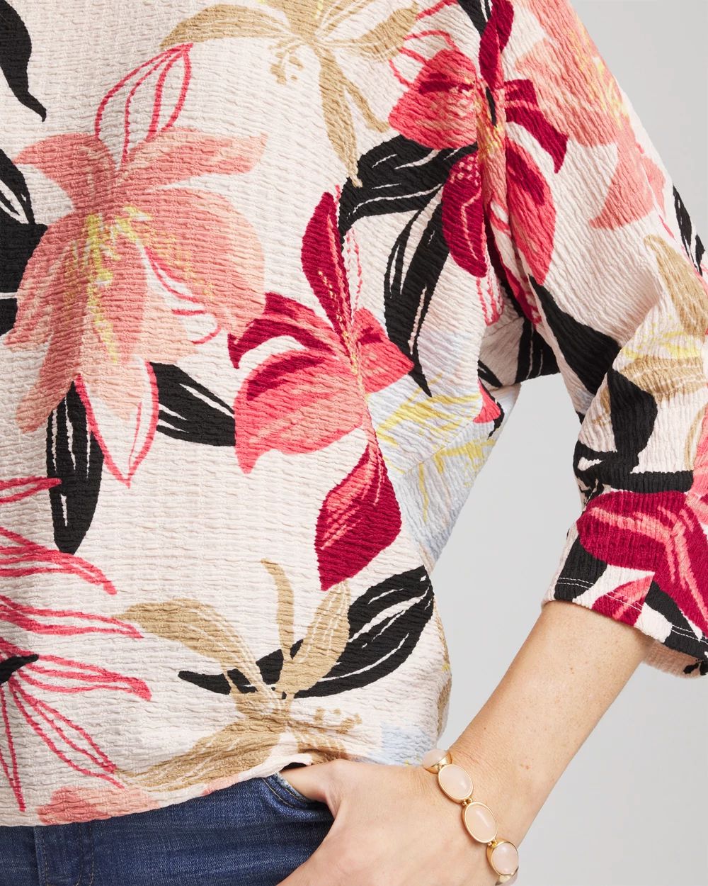 Textured Tapered Dolman Top click to view larger image.