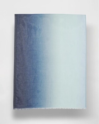 Woven Ombre Metallic Oblong Scarf click to view larger image.
