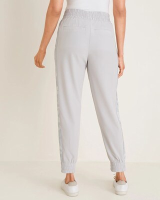 Mixed-Print Camo Jogger Pants