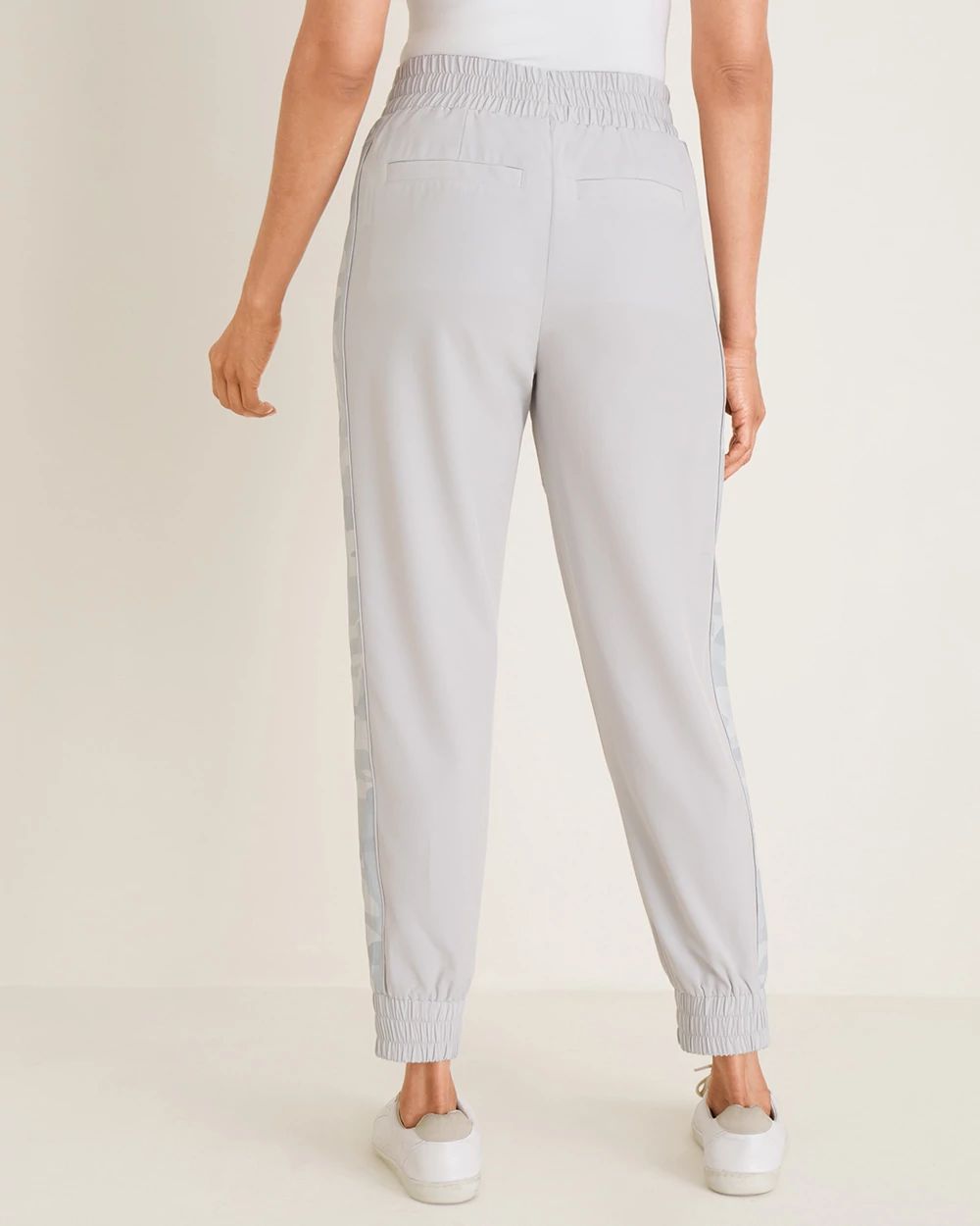Mixed-Print Camo Jogger Pants