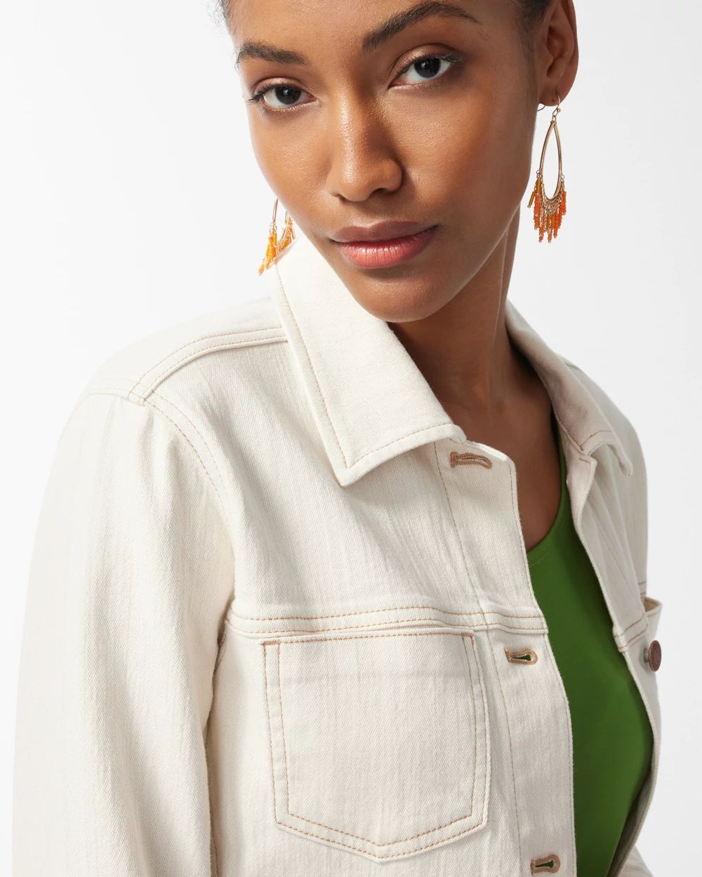 Neutral Shine Denim Jacket