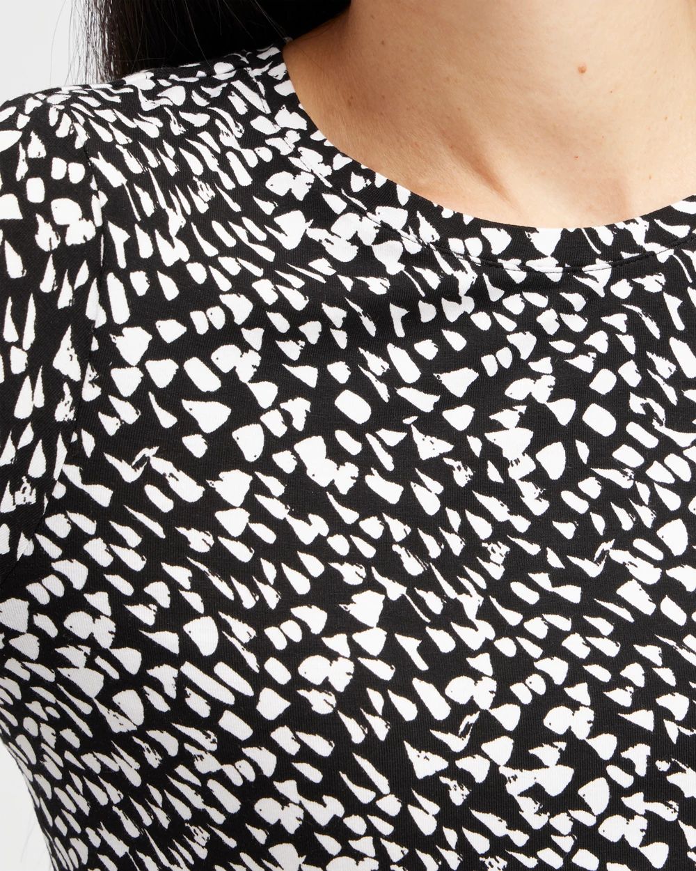 Touch of Cool White Dot Layering Tee