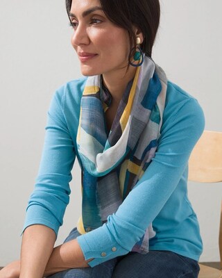 Paint Stroke Print Oblong Scarf