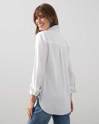 No-Iron Stretch Wildflower Print Shirt