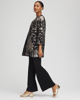Travelers™ Collection Jacquard Floral Shine Jacket click to view larger image.