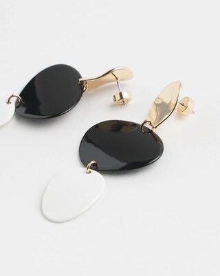No Droop™ Two Tone Linear Earrings