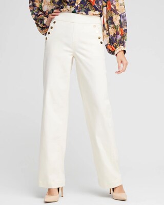 Pull-On Wide Leg Jeans
