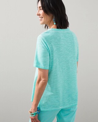 Side Slit Cotton Slub Pigment Tee