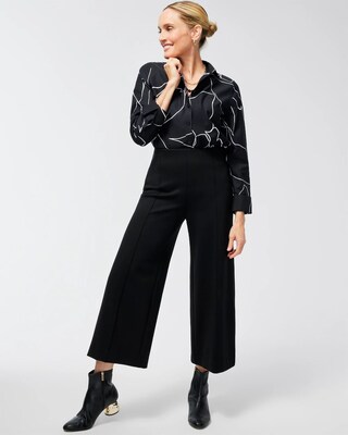 No Iron Stretch Line Print Shirt