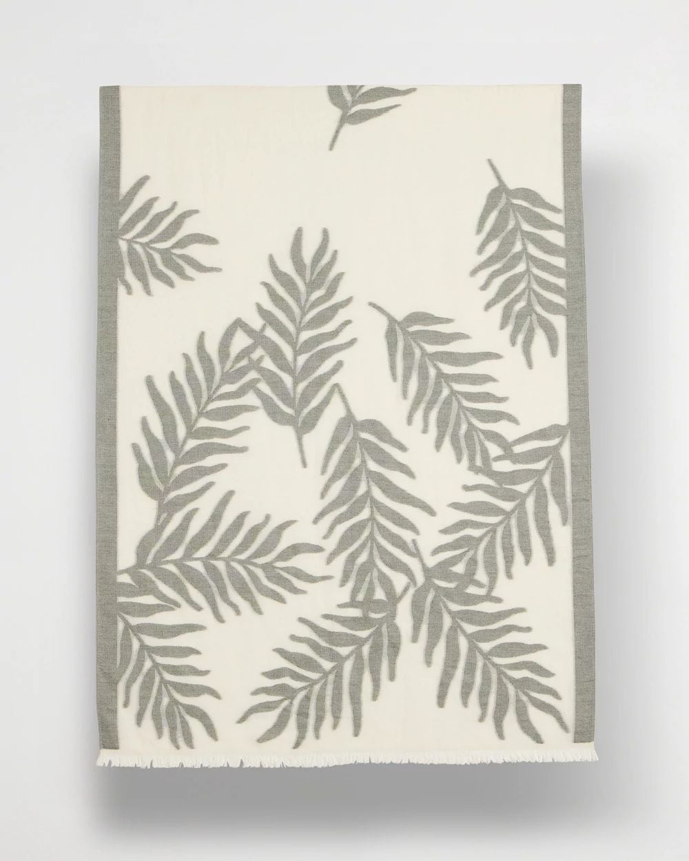 Palm Embroidered Oblong Scarf click to view larger image.