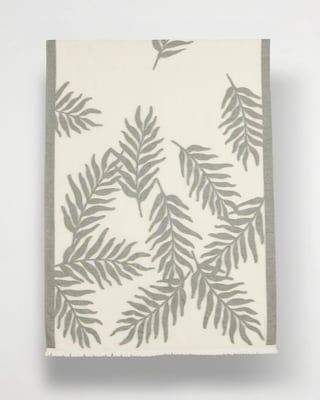 Palm Embroidered Oblong Scarf click to view larger image.