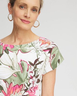 Floral Modern Cap Sleeve Tee