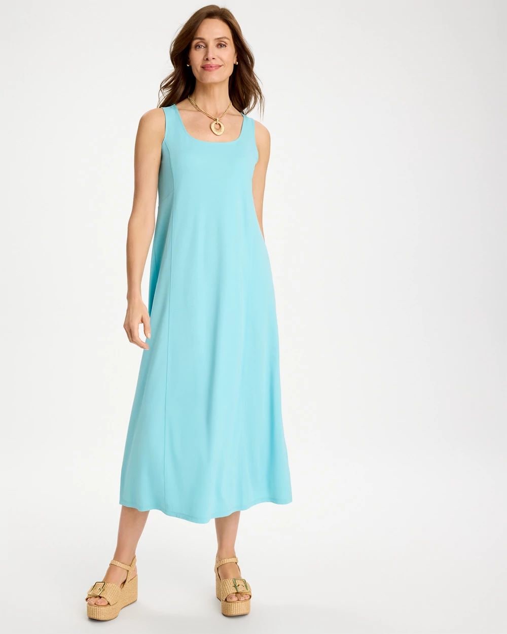 Petite Ponte Seamed Maxi Dress