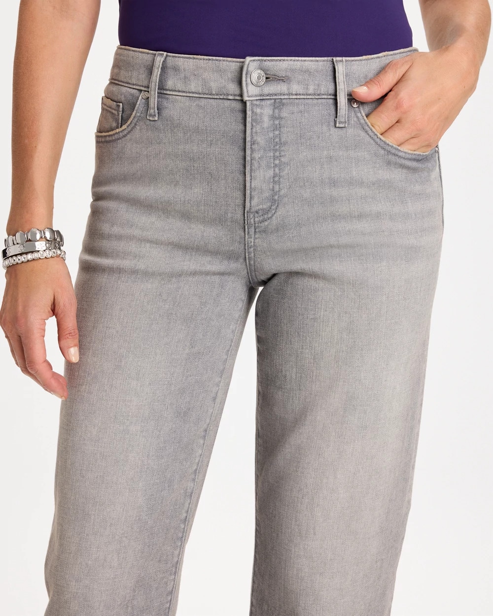 Girlfriend Straight Ankle Jeans