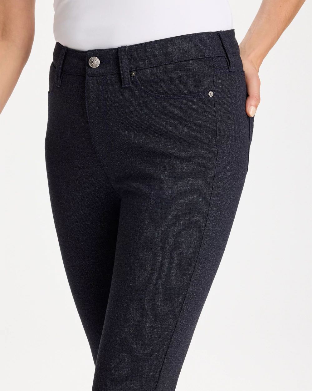 Denim Five Pocket Skinny Pants click to view larger image.
