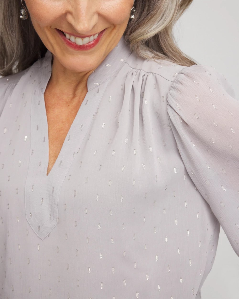 Georgette Clip Dot Blouse