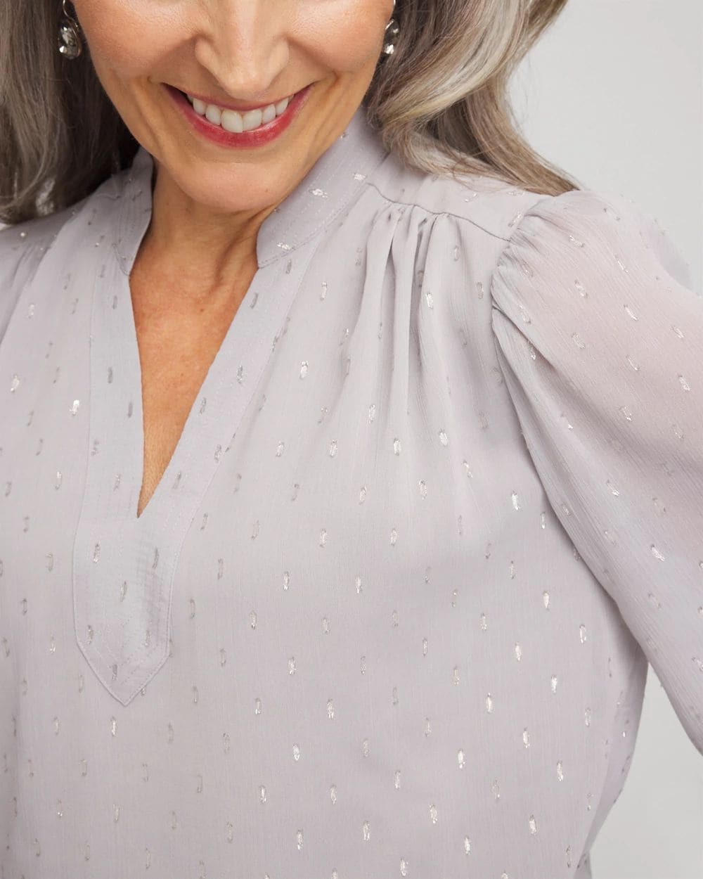 Georgette Clip Dot Blouse