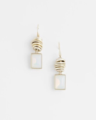 No Droop™ Faux Opal Drop Earrings