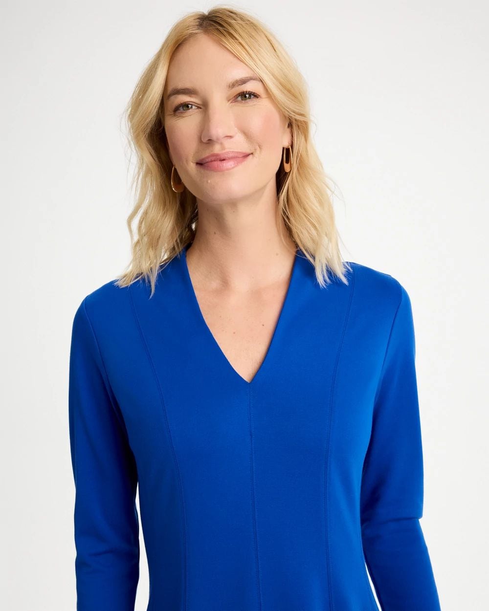 Ponte Seamed Midi Dress click to view larger image.