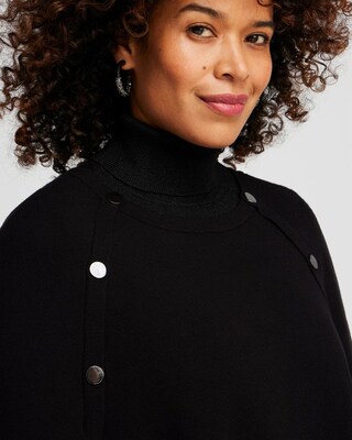 Black Knit Sweater Cape