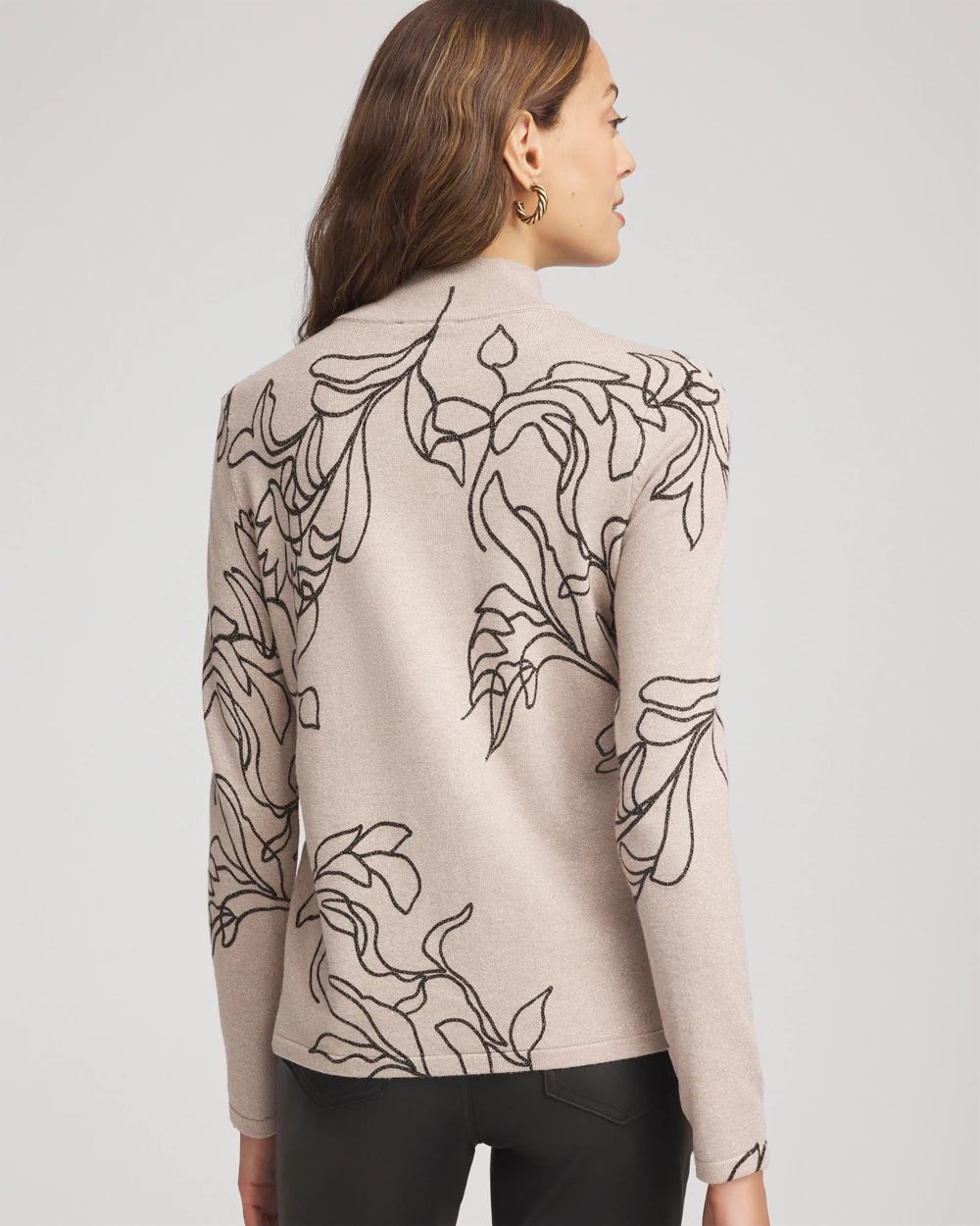 Ella Mockneck Printed Sweater click to view larger image.