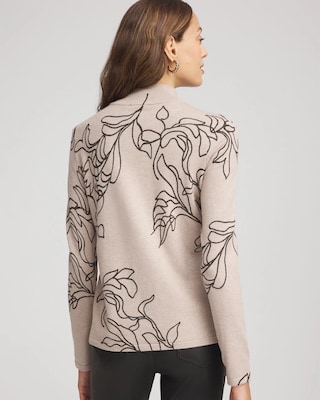 Ella Mockneck Printed Sweater click to view larger image.