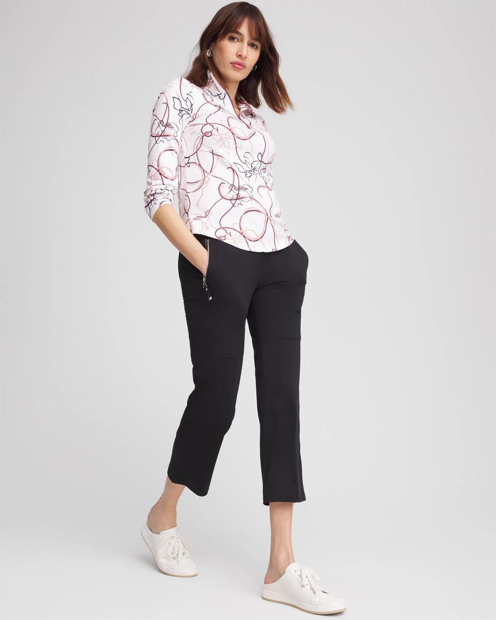 Zenergy® Seam Detail Cropped Pants click to view larger image.