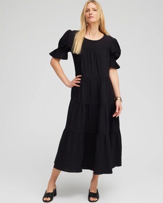 Gauze Tiered Midi Dress