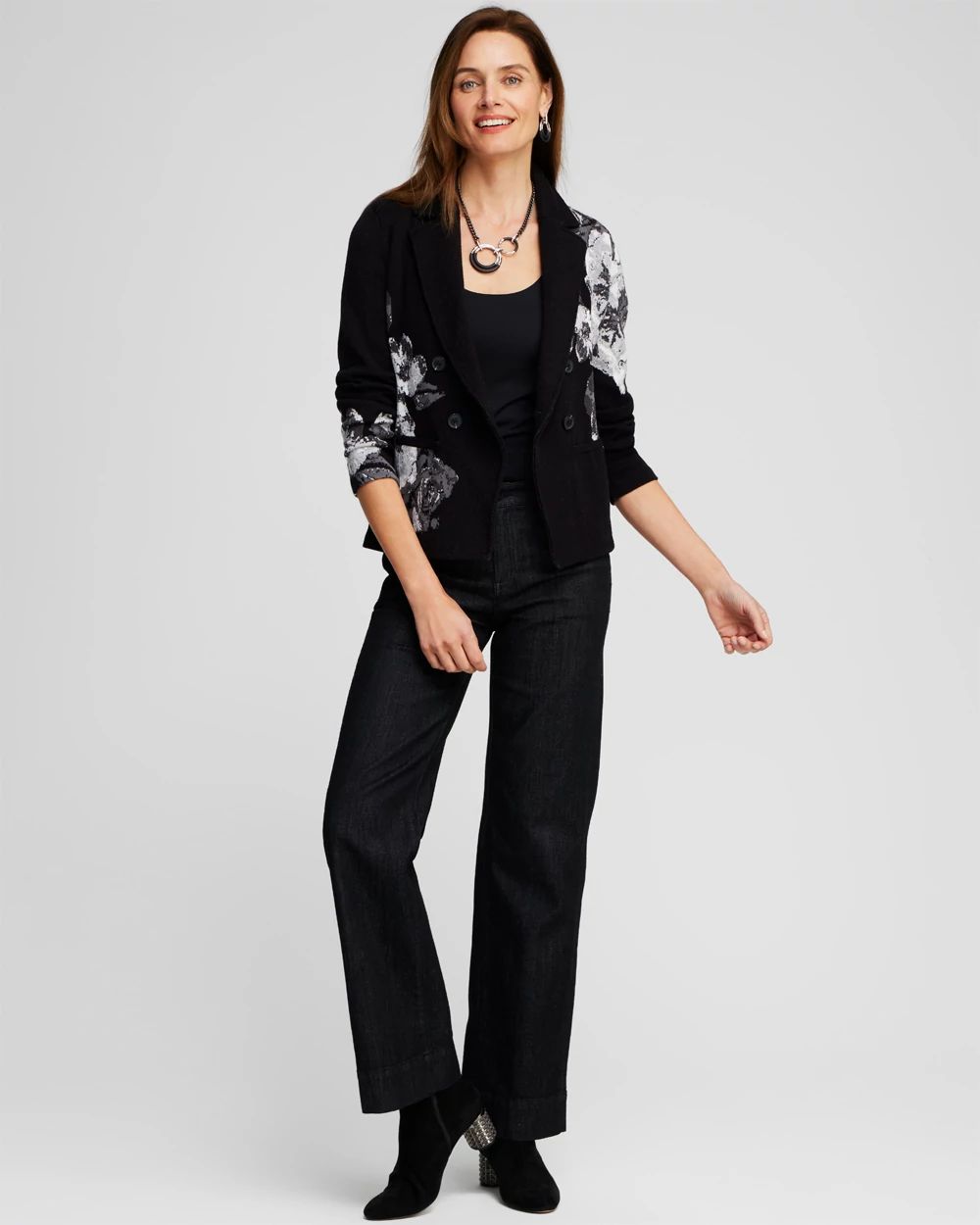 Floral Jacquard Jacket