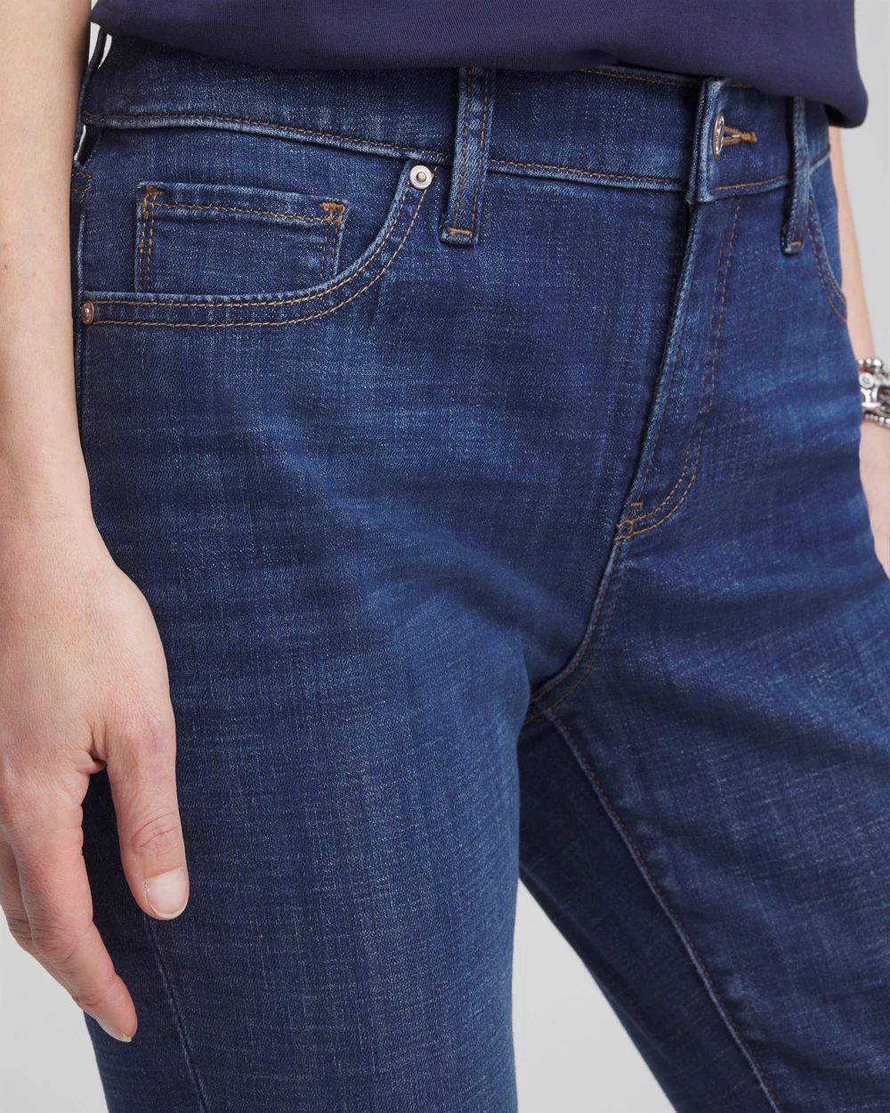 Girlfriend Fray Hem Kick Flare Jeans