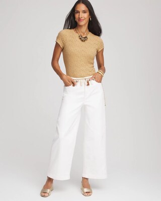 Textured Cap Sleeve Tee click to view larger image.