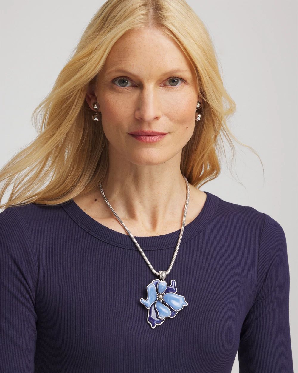 Blue Flower Pendant click to view larger image.