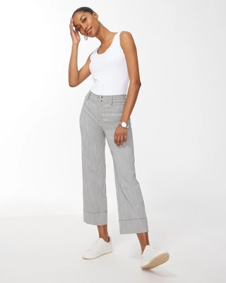 Trapunto Wide Leg Crops