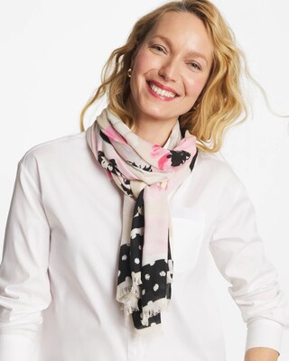 Blossom Burst Oblong Scarf click to view larger image.