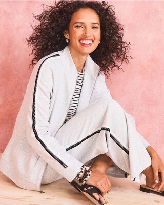 Zenergy® Double-Knit Lattice Trim Jacket