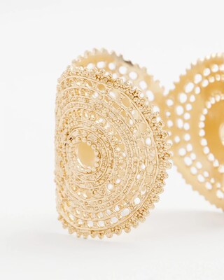 Gold-Tone Lace Cuff Bracelet click to view larger image.