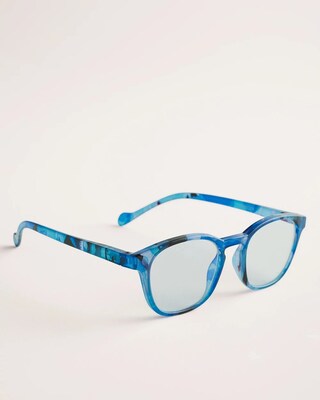Blue Faux-Marble Reading Glasses