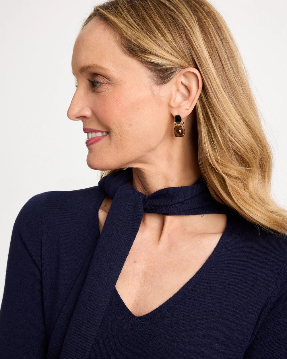Neutral Cab Drop Earrings click to view larger image.