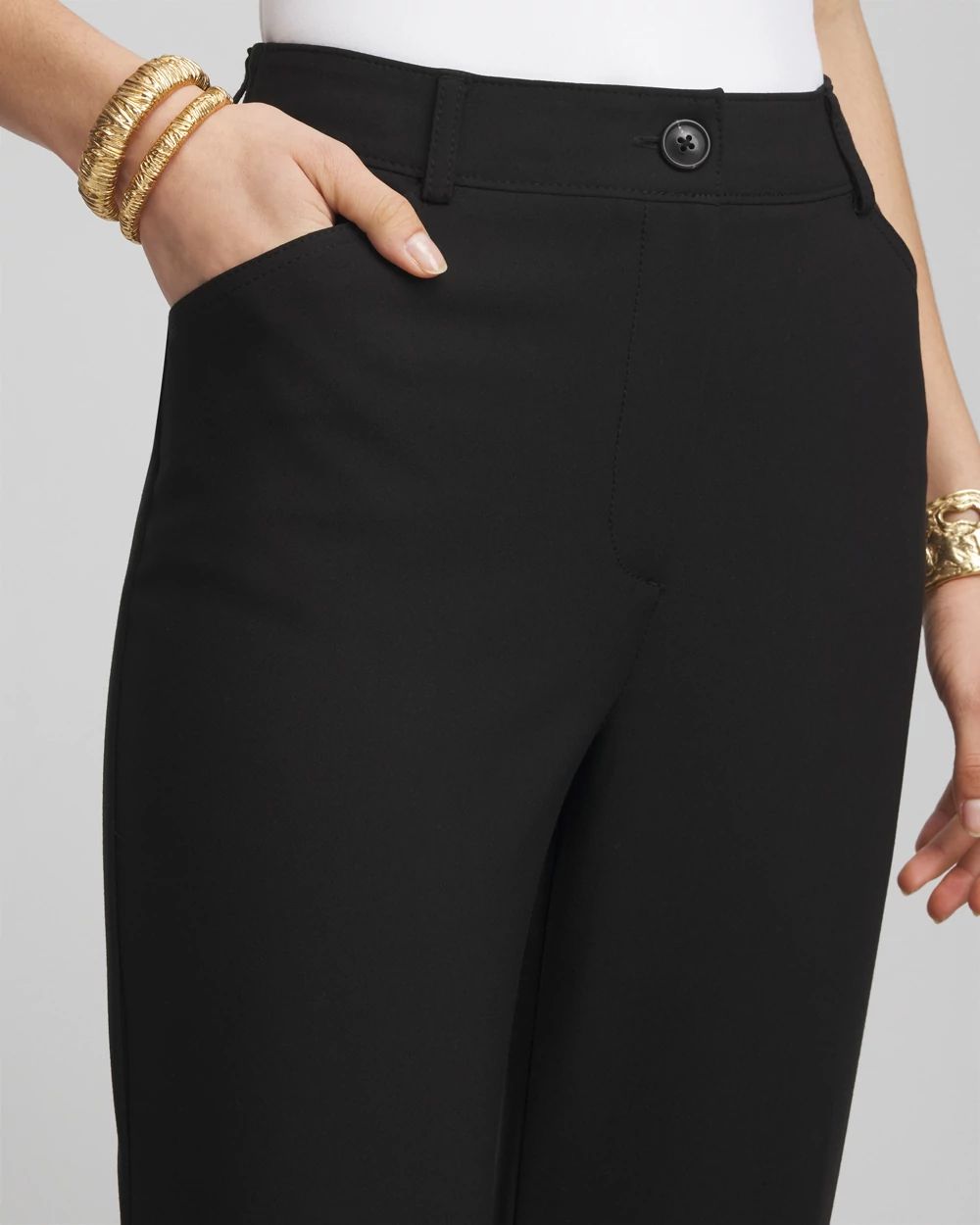 Fly Front Ankle Pants click to view larger image.