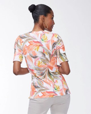 Pima Tiger Lily Print Everyday Tee
