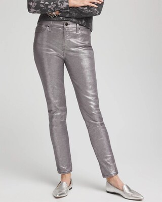 Girlfriend Coated Ankle Jeans click to view larger image.