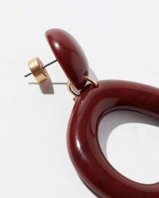 Resin Round Drop Earrings